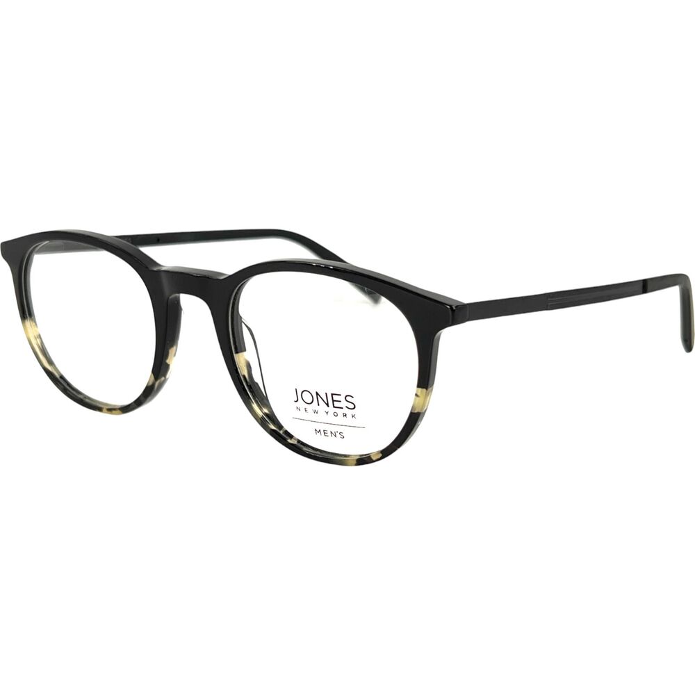 Jones New York VJOM542 Mens Eyeglass Frame 50-21 Black Horn